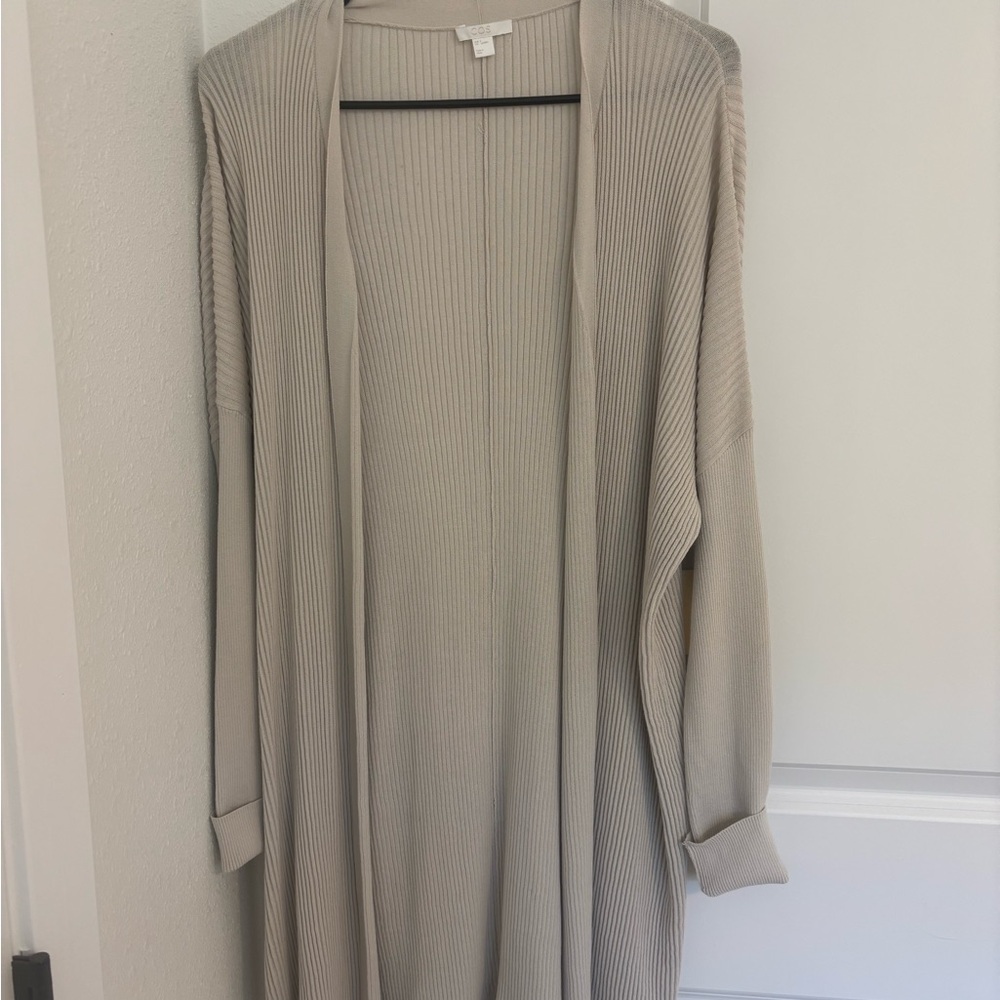 COS ribbed duster cardigan